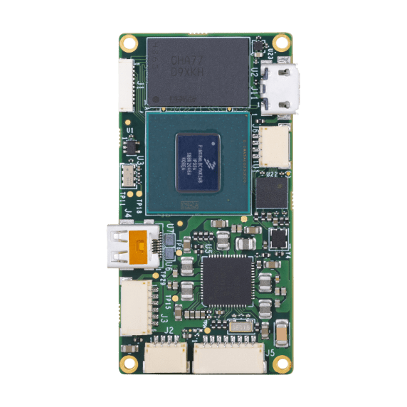 Single-board Jupiter NANO computer with exposed microchips and connectors.