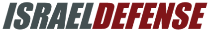 A logo that reads "Israel Defense," with "Israel" in grey and "Defense" in red, using a bold, sans-serif typeface, designed by Maris-Tech.